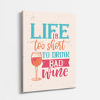 cuadro canvas vino frase vino estilo contemporáneo
