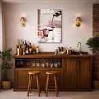 cuadro canvas vino brindis luz estilo contemporáneo
