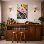 cuadro canvas vino vino fresco estilo contemporáneo