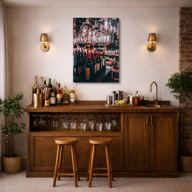 cuadro canvas vino bar vino estilo contemporáneo