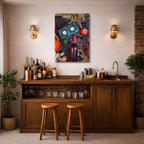 cuadro canvas vino vino creativo estilo contemporáneo