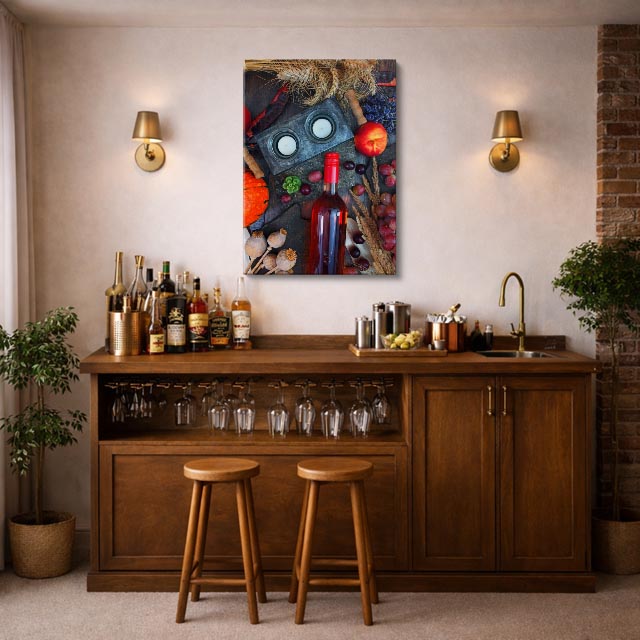 cuadro canvas vino vino creativo estilo contemporáneo