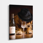 cuadro canvas vino vino mascota estilo contemporáneo