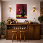 cuadro canvas vino vino frutal estilo contemporáneo