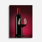 cuadro canvas vino botella roja estilo contemporáneo