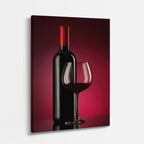 cuadro canvas vino botella roja estilo contemporáneo