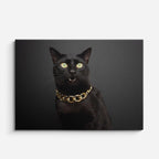 cuadro canvas retrato de gato elegante estilo contemporáneo