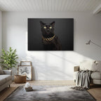 cuadro canvas retrato de gato elegante estilo contemporáneo