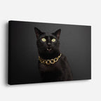cuadro canvas retrato de gato elegante estilo contemporáneo
