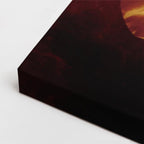 cuadro canvas figura con velo de fuego estilo contemporáneo