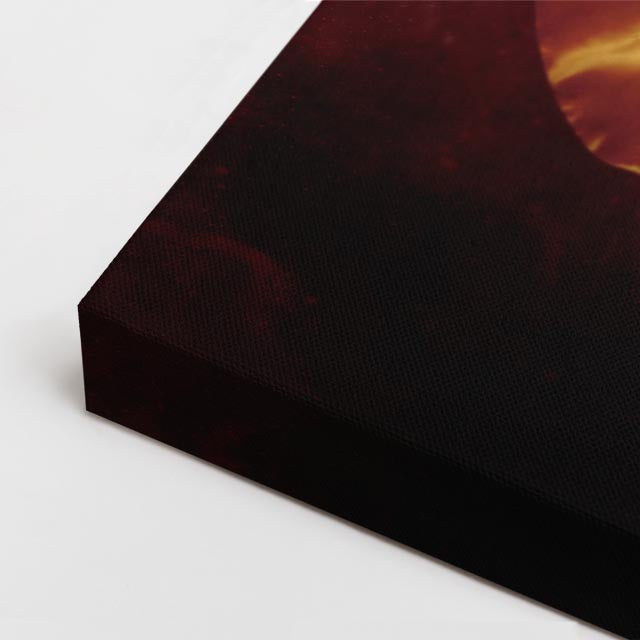 cuadro canvas figura con velo de fuego estilo contemporáneo