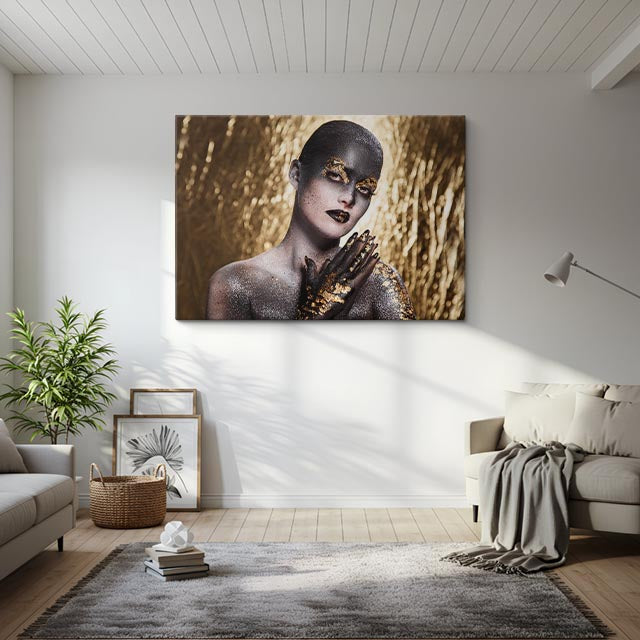 cuadro canvas retrato brillante estilo contemporáneo