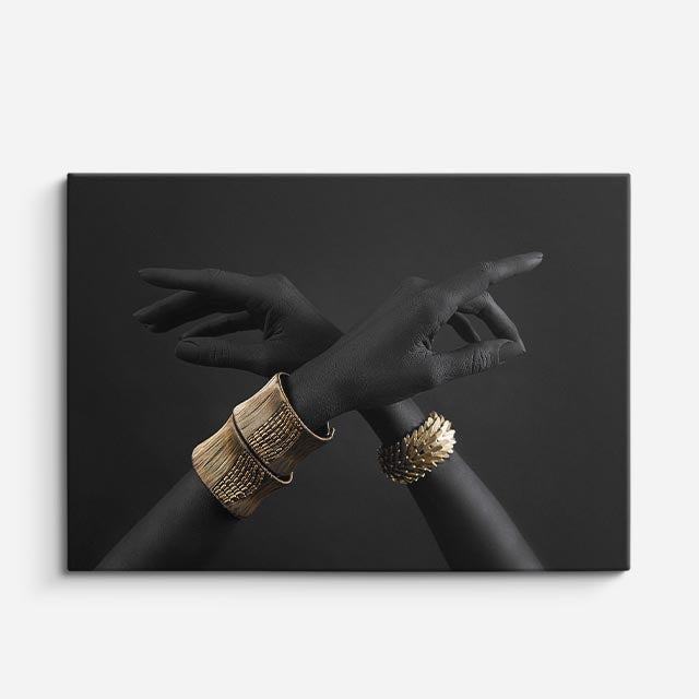 cuadro canvas manos elegantes estilo contemporáneo