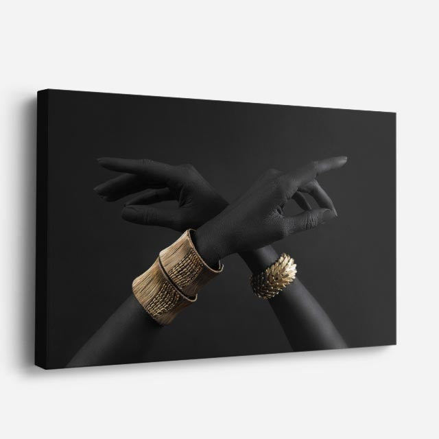 cuadro canvas manos elegantes estilo contemporáneo