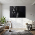 cuadro canvas retrato sobrio luz interior estilo contemporáneo