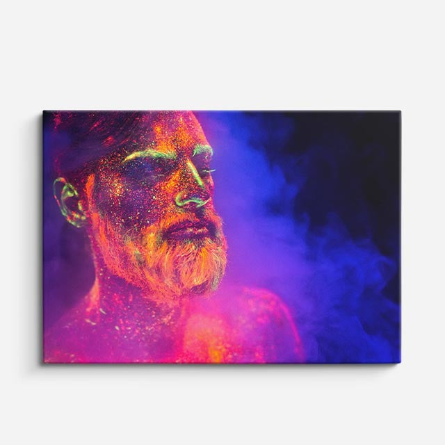 cuadro canvas retrato explosión interior estilo contemporáneo