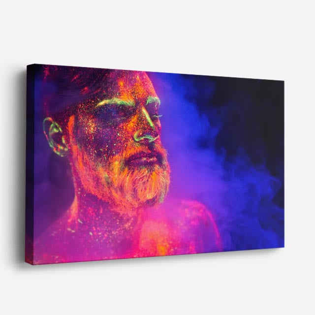 cuadro canvas retrato explosión interior estilo contemporáneo
