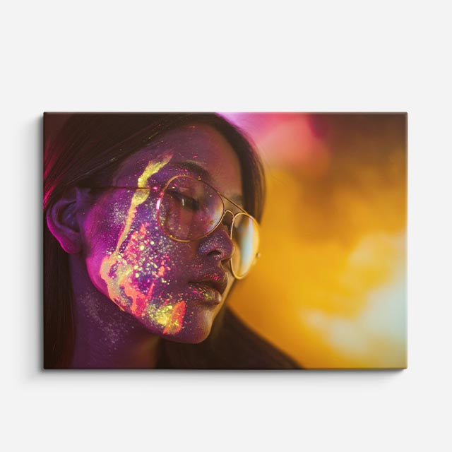 cuadro canvas retrato bruma de color estilo contemporáneo