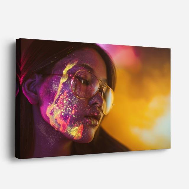 cuadro canvas retrato bruma de color estilo contemporáneo