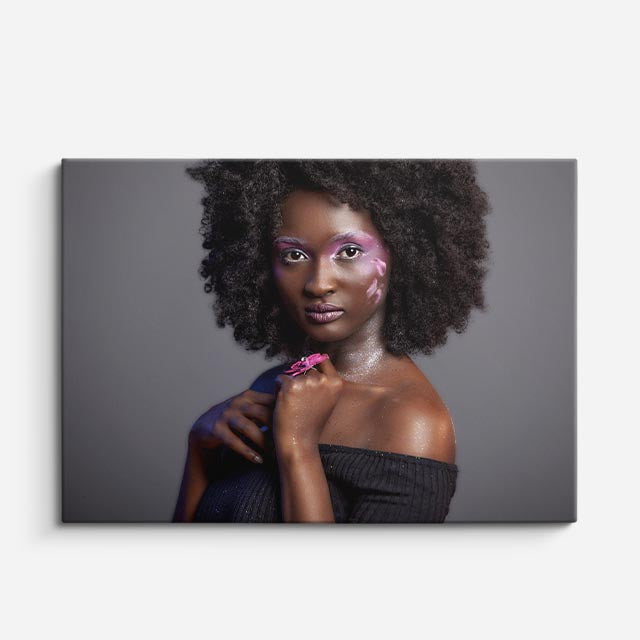 cuadro canvas retrato brillo púrpura estilo contemporáneo