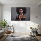 cuadro canvas retrato brillo púrpura estilo contemporáneo