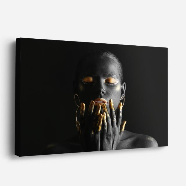 cuadro canvas elegancia oscura estilo contemporáneo