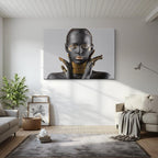 cuadro canvas aura metálica estilo contemporáneo
