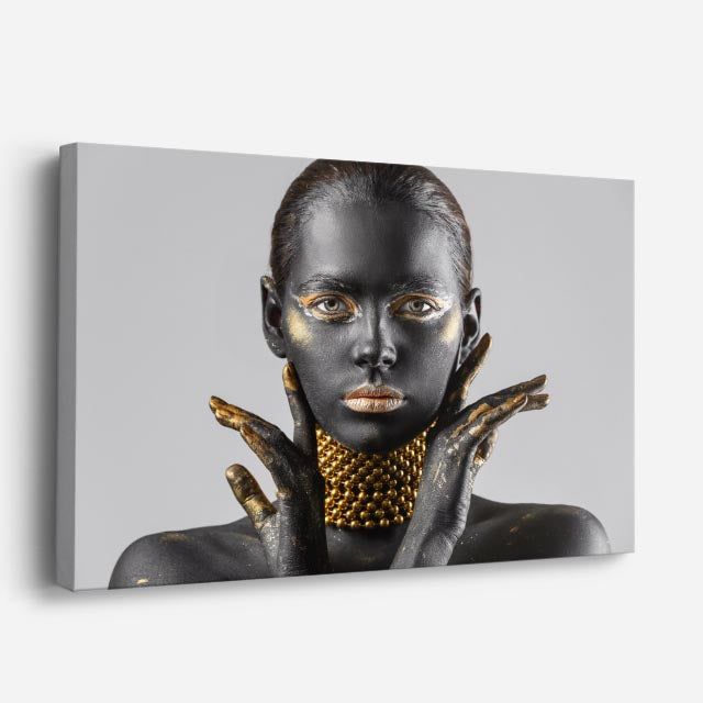 cuadro canvas aura metálica estilo contemporáneo