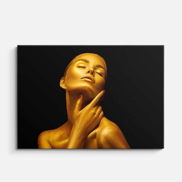 cuadro canvas éxtasis dorado estilo contemporáneo