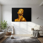 cuadro canvas éxtasis dorado estilo contemporáneo