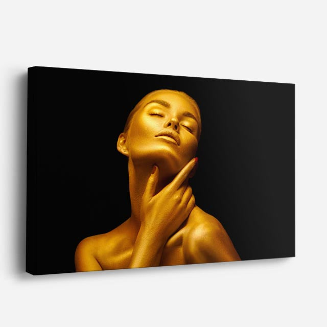 cuadro canvas éxtasis dorado estilo contemporáneo