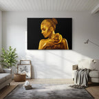 cuadro canvas elegancia dorada