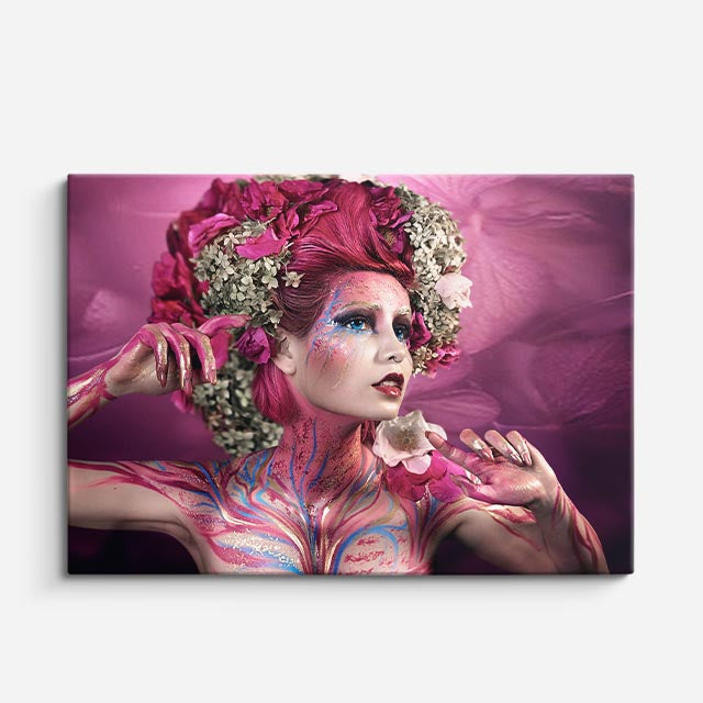 cuadro canvas floral fantasía