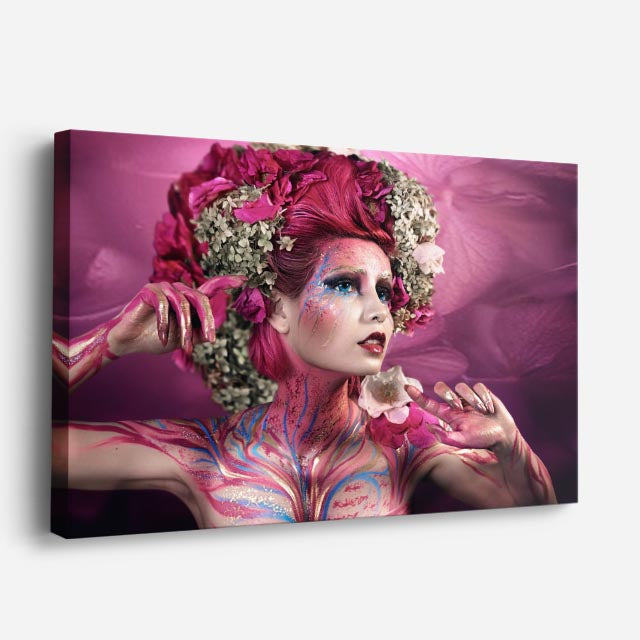cuadro canvas floral fantasía