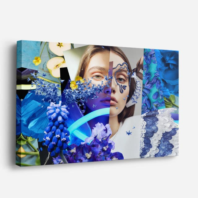 cuadro canvas rostro floral