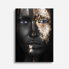 cuadro canvas expresión artística humana mitad dorada estilo contemporáneo