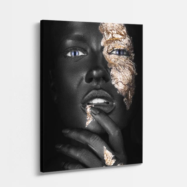 cuadro canvas expresión artística humana filo de oro estilo contemporáneo