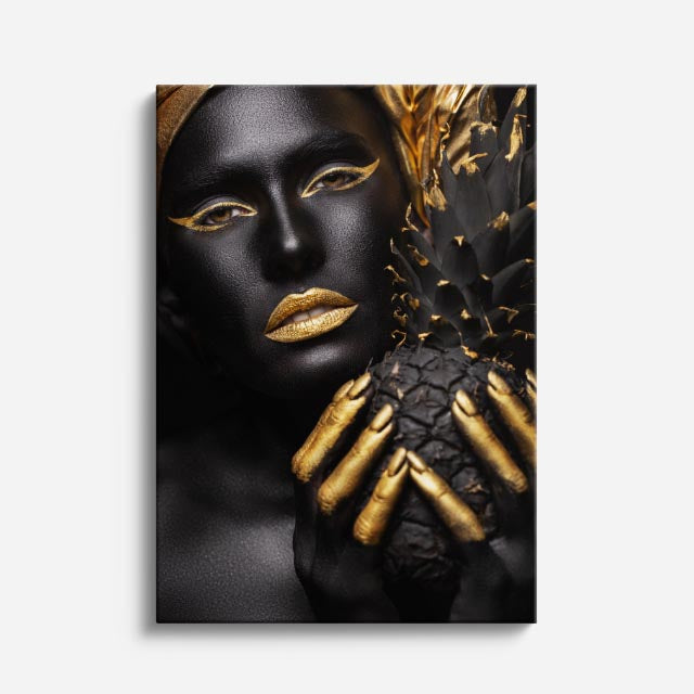 cuadro canvas expresión artística humana editorial dorado estilo contemporáneo