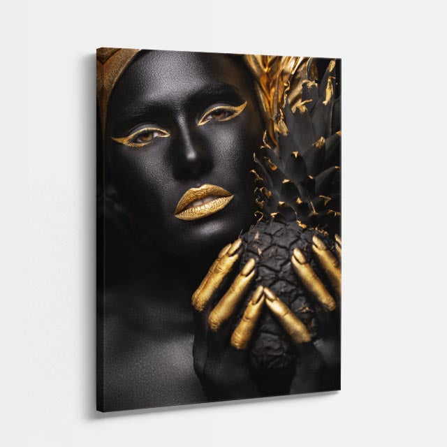 cuadro canvas expresión artística humana editorial dorado estilo contemporáneo