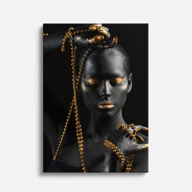 cuadro canvas expresión artística humana trenza imperial estilo contemporáneo