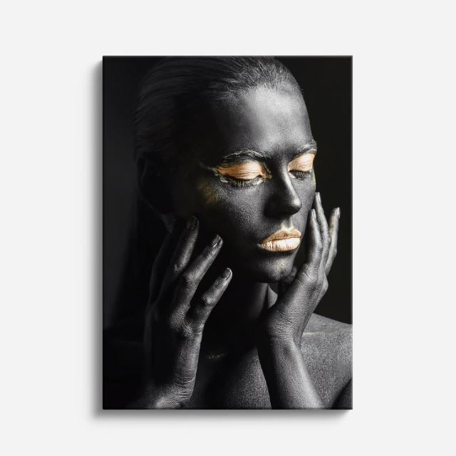 cuadro canvas expresión artística humana silencio de seda estilo contemporáneo