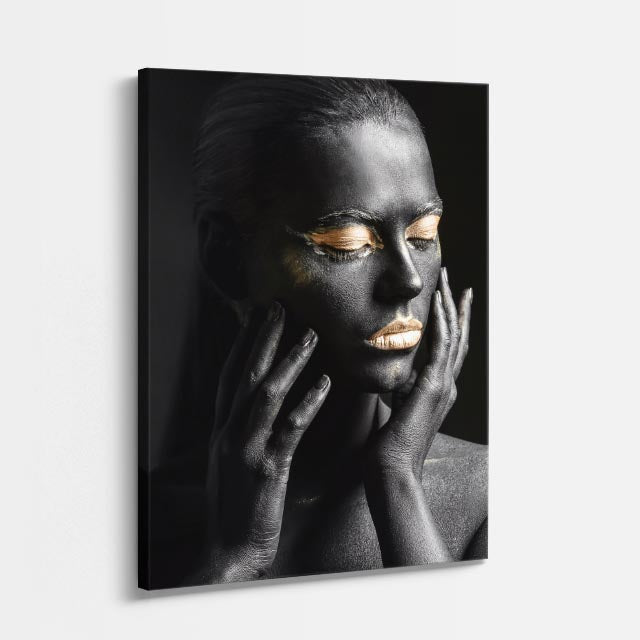 cuadro canvas expresión artística humana silencio de seda estilo contemporáneo
