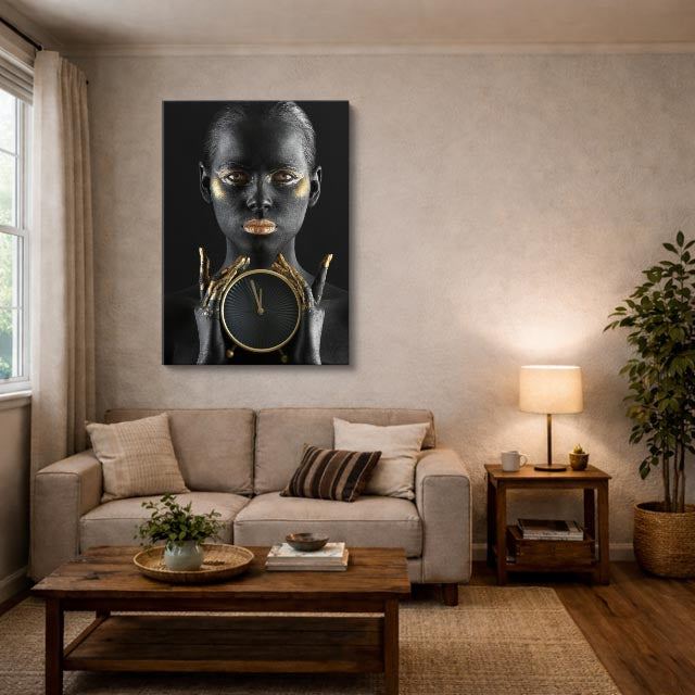 cuadro canvas expresión artística humana tiempo interior estilo contemporáneo