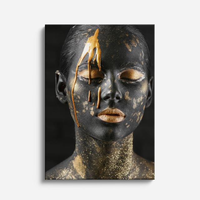 cuadro canvas expresión artística humana piel mineral estilo contemporáneo