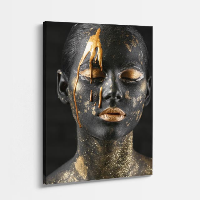 cuadro canvas expresión artística humana piel mineral estilo contemporáneo