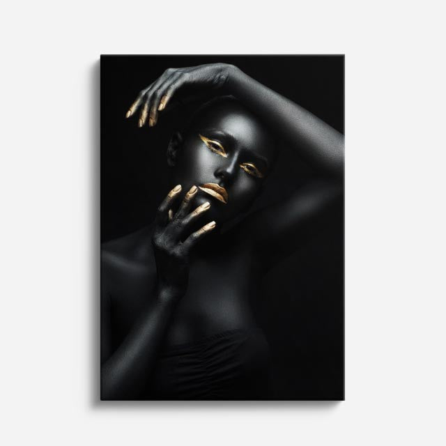cuadro canvas expresión artística humana silueta de gala estilo contemporáneo