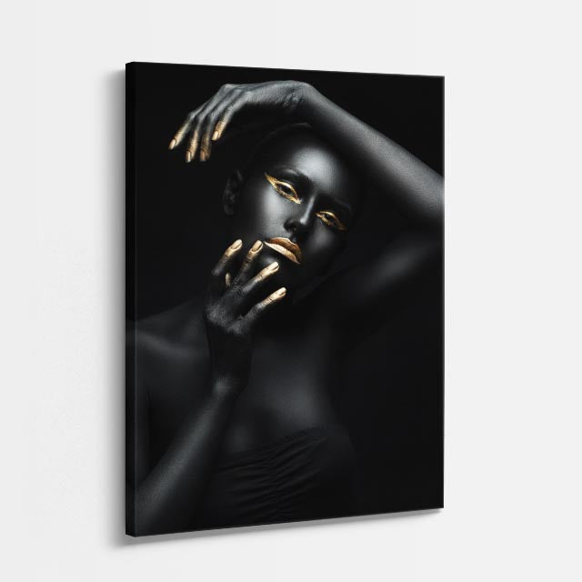 cuadro canvas expresión artística humana silueta de gala estilo contemporáneo