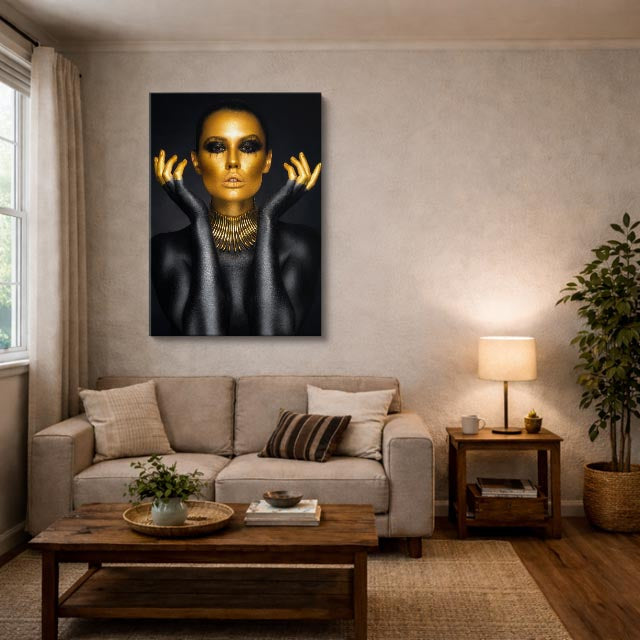 cuadro canvas expresión artística humana simetria real estilo contemporáneo