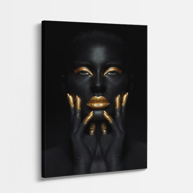cuadro canvas expresión artística humana belleza negra estilo contemporáneo