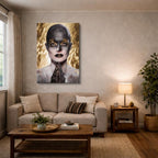 cuadro canvas expresión artística humana piedra noble estilo contemporáneo